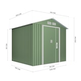 thumbnail of Wasabi - Caseta Jardín Exterior 5,27m2 Light Green - 261x202x202cm - Doble Puerta Corredera - 4 Rejillas Anticondensación