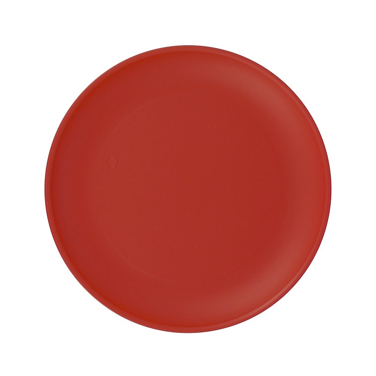 MONOUSO - Wiederverwendbare Plastikteller PP-MF Rot Ø23,5cm (6 Stück)
