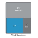 thumbnail of Contenitore GN Vogue in acciaio inox 10 cm GN2/3