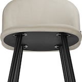 thumbnail of tectake Chaise de bar SACHEL en aspect velours - crème/noir, Lot de 2 - 405859