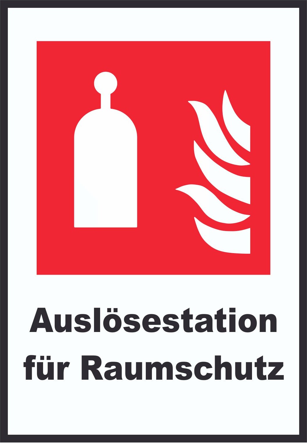 Auslösestation für Raumschutz Schild A1 (594x841mm)