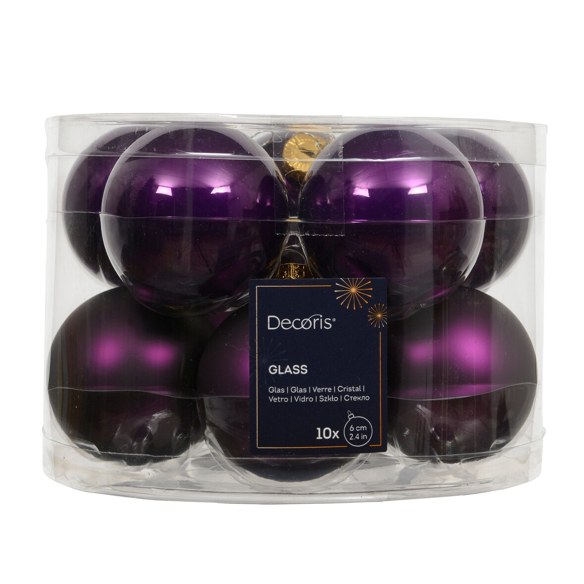 10 Weihnachtskugeln Glas 6cm matt & glänzend Christbaumkugeln Weihnachtsbaumkugeln Christbaumschmuck Weihnachtsbaumschmuck Deko Feige