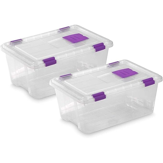Pack 2 cajas de Almacenaje Capacidad de 20 litros | Medidas 470 x 320 x 195 mm | Lote de 2 Unidades