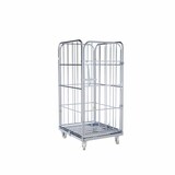 thumbnail of Rollbehälter 4-seitig, Nutzhöhe 1.340 mm,, Rollplatte aus Metall, 724 x 815 x 1.530 mm, 500 kg