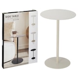 thumbnail of WellHome - Mesa auxiliar redonda de hierro blanco 35x35x53cm
