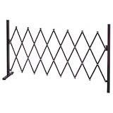 thumbnail of Absperrgitter HWC-B34, Scherengitter Rankhilfe Tierschutzgitter ausziehbar, Alu braun ~ Höhe 103cm, Breite 31-261cm