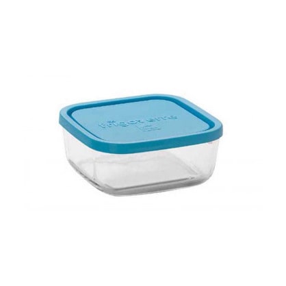 Recipiente de vidro 22x22x9 cm com tampa Frigoverre