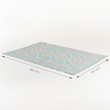 thumbnail of Alfombra de exterior rectangular de  120x180 cm  color azul claro y gris claro , Impermeable, Reversible, Ecológica