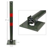 thumbnail of Parkplatzsperre Pfosten rund klappbar Absperrpfosten Parkpfosten Parksicherung