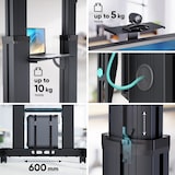 thumbnail of ONKRON Soporte TV con Ruedas, Altura Regulable, para Pantallas 70-110", hasta 130 kg, VESA 1000x600, Pie de TV Universal TS2821-B Negro