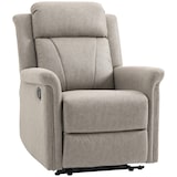 thumbnail of HOMCOM sillón relax reclinable manual, sillón relax de tela con reposabrazos, reposapiés, acolchado grueso, para salón, dormitorio, oficina, gris