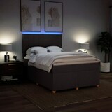 thumbnail of vidaXL Boxspringbett mit Matratze Dunkelbraun 140x190 cm Stoff