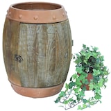 thumbnail of DanDiBo Weinregal Holz Weinfass Braun 44 cm 91361 Bar Flaschenregal Flaschenständer Klein Fass Holzfass