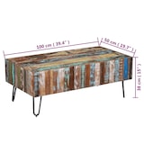 thumbnail of Mesa de centro madera maciza reciclada 100x50x38 cm
