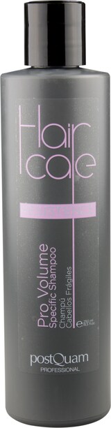 Ein graues Shampoo mit schwarzem Deckel.