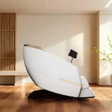thumbnail of Massagesessel, Zero-Gravity Liegesessel, Tiefenmassage, mit Heizfunktion, Vollmassage, Bluetooth SL Schienen Weiß L140×B73×H106cm /A001-Bai/