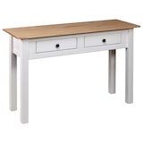 thumbnail of Table console Blanc 110x40x72 cm Pin solide Gamme Panama Modèle Luna Prestige