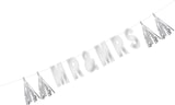 thumbnail of 6x Buchstaben-Girlande "Mr & Mrs" silber 1.2m