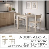 thumbnail of Mesa Cocina Bar 70x70 Extensible a 70x140 cm color beige Mod. SANREMO de Yelloo
