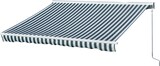 thumbnail of Outsunny Toldo Eléctrico Retráctil con Función Manual con Manivela y Mando a Distancia 300x250 cm para Ventanas Puertas de Rayas Verde y Blanco