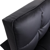 thumbnail of Sofa HWC-K21, Klappsofa Couch Schlafsofa, Nosagfederung Schlaffunktion Liegefläche 181x107cm ~ Kunstleder, schwarz