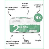 thumbnail of Toilettenpapier, 2-lagig, 64 Rollen x 250 Blatt, 100% Recycling, superweiches Klopapier, Großpackung für Gewerbe, Verpackung aus 60% PCR-Anteil