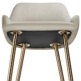 thumbnail of tectake Sgabello da bar Avane con schienale, imbottito, effetto velluto - Set di 4 - 405880