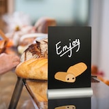 thumbnail of Securit® Pizarra de mesa - Silueta Hoja A4 - Base de aluminio - Rotulador de tiza incluido