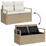 thumbnail of vidaXL Garten-Sofa-Set mit Speicher 5 pcs Beige Poly Rattan