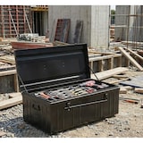 thumbnail of Baú metálico de armazenamento 900×500×370 mm, para transporte de ferramentas, aço 5/10 mm, ignífugo M1, antracite