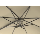 thumbnail of METRO PROFESSIONAL Sombrilla cuadrada colgante, aluminio/acero, 3 x 3 m, repelente al agua, beige/gris