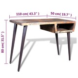 thumbnail of vidaXL Schreibtisch Altholz mit Eisenbeinen