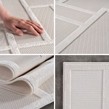 thumbnail of Carpetsale24 In- & Outdoor Teppich 240x340 cm – Wetterfest & XL großer Teppich in Creme mit Kariert-Boho Design für Küche, Wohnzimmer