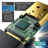 thumbnail of CSL - DisplayPort auf HDMI Adapter - DP 1.2 4K Ultra HD 4K x 2K bei 30Hz - Full HD 1080p - 32 Bit True Color - 3D - HDCP - ideal für PC und MAC