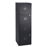 thumbnail of Bisley Home Hängeregistraturschrank mit Schloss aus Stahlblech, 4 Schubladen, einbahnig - Hängeregisterschrank abschließbar, Hängeregistratur für