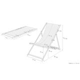 thumbnail of Buche-Liegestuhl, Gartenliege klappbar Strandstuhl Stofffarbe wählbar V-10-110blau-weiß Streifen