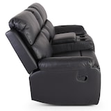 thumbnail of Kinosessel, 2er-Fernsehsessel mit Relaxfunktion, mechanisch mit Liegefunktion Easy-Lift, für 2 Personen, Kunstleder in Schwarz, Raburg Flix