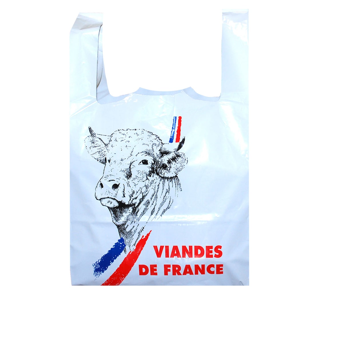 Sac à viande France PEBD blanc 45 x 26 x 12 cm x 500 Evenplast - 116141