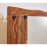 thumbnail of Wandspiegel Sheesham Massivholz 80x80x3 cm Design Flurspiegel Baumkante, Hängespiegel Modern mit Haken, Spiegel Wand Groß, Moderner