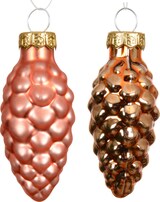 thumbnail of 12 Glaszapfen 6cm Christbaumschmuck Christbaumkugeln Weihnachtsbaumkugeln Weihnachtsbaumschmuck Warmorange