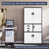 thumbnail of Aktenschrank abschließbar GEDO - mit Tresor & Schubladen| Büroschrank aus Stahl Metallschrank Werkstatt Werkzeugschrank, 185x90x40cm Anthrazit-Weiß