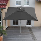 thumbnail of Parasol N23, tuinparasol, 2x3m rechthoekig kantelbaar, polyester/aluminium 4,5kg UV-bescherming 50+ ~ antraciet