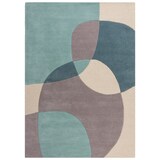 thumbnail of Eleganter Wohnzimmer-Teppich `Aire`, 100% Wolle, Farbe: Türkis-Beige, 120x170 cm | Kadima Design