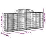thumbnail of vidaXL Gabionen mit Hochbogen 14 Stk. 200x50x80/100cm Verzinktes Eisen