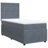 thumbnail of vidaXL Boxspringbett mit Matratze Dunkelgrau 90x190 cm Samt