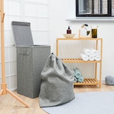 thumbnail of 50L Cesto Biancheria Sporca con Coperchio e Sacco 30x30x60 Cesta Portabiancheria
