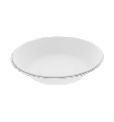 MONOUSO - Prato Fundo da Cana de Açúcar Branco Ø18cm (600 Uds)