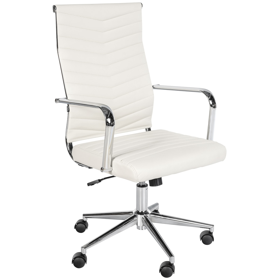 Silla de oficina de piel sintética Canby Blanco