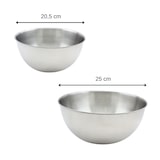 thumbnail of Set de 2 bols à mixer en inox 20,5 et 25 cm Fackelmann Basic
