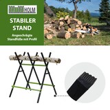 thumbnail of Sägebock Holzsägebock Stahl 3-fach verstellbar für Holz sägen Forstarbeit klappbar